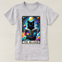O Leitor Black Cat Tarot Card T Shirt