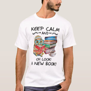 Camiseta O Leitor De Coruja Fica Calmo E Olha Um Novo Livro