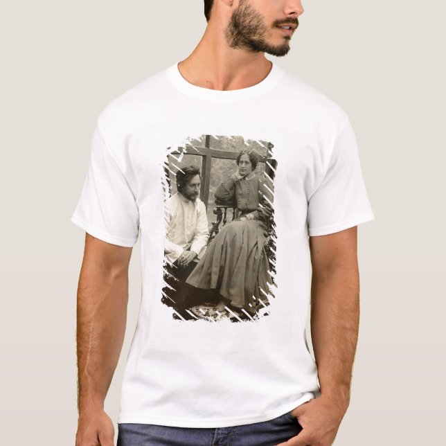 Camiseta O Leonid Andreyev autor com sua esposa (Frente)