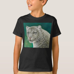 Camiseta O leopardo de neve caçoa o t-shirt escuro