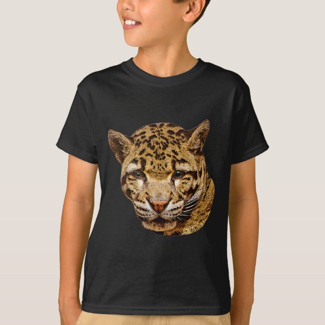 Camiseta O leopardo nublado caçoa o t-shirt (Frente)