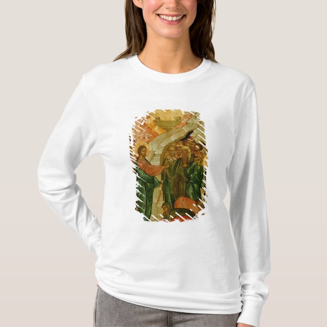 Camiseta O levantamento de Lazarus, ícone do russo (Frente)