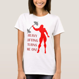 Camiseta O levantamento pesado gira-me sobre