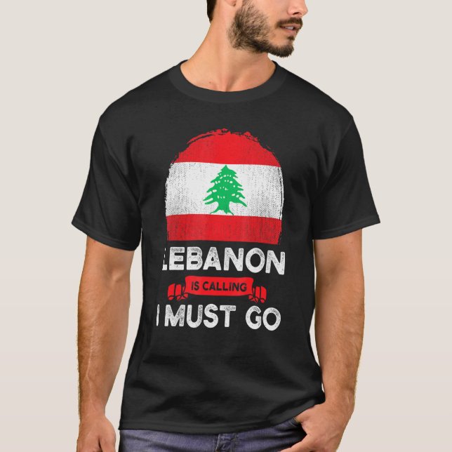 Camiseta O Líbano Chama-Se Eu Tenho De Ir Para O Patrimônio (Frente)