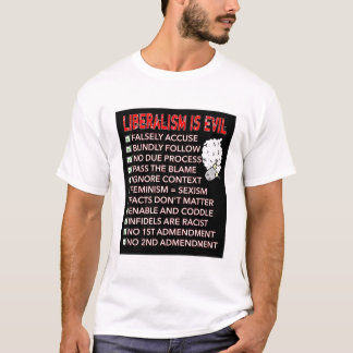 Camiseta O liberalismo é preto mau com carneiros