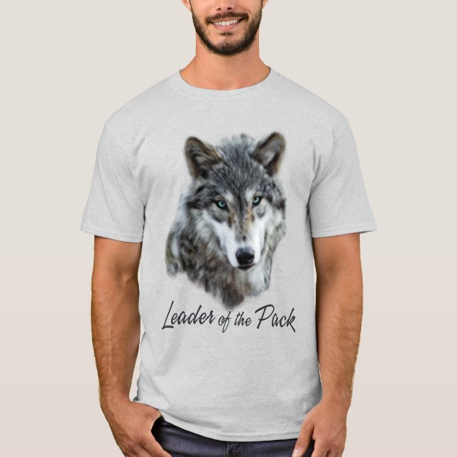 Camiseta O Líder do Pacote de Wolf Lover (Frente)