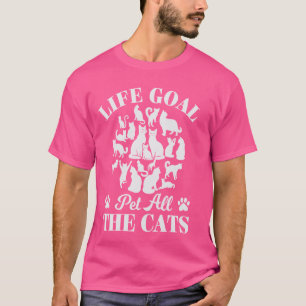 Camiseta O Life Goal Pet Todos Os Gatos Tshirt Do Pai De Ga
