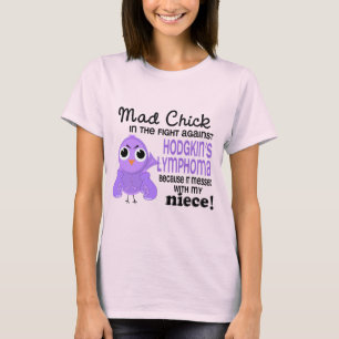 Camiseta O linfoma/doença de Hodgkin louco da sobrinha do
