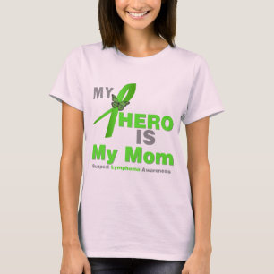 Camiseta O linfoma meu herói é minha mamã