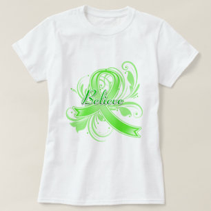 Camiseta O linfoma Non-Hodgkin acredita a fita do Flourish