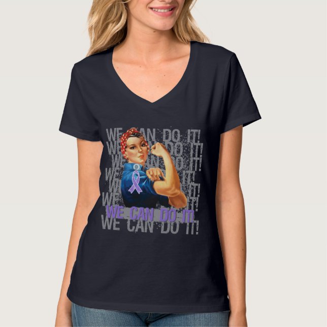 Camiseta O linfoma Rosie de Hodgkin NÓS PODEMOS FAZÊ-LO (Frente)