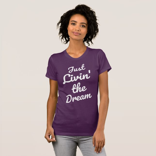 Camiseta O livin das mulheres "apenas" o t-shirt ideal (Frente Completa)
