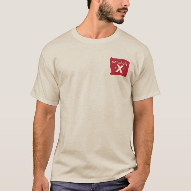 Camiseta O Livin dos homens a vida alta Cornhole X (Frente)