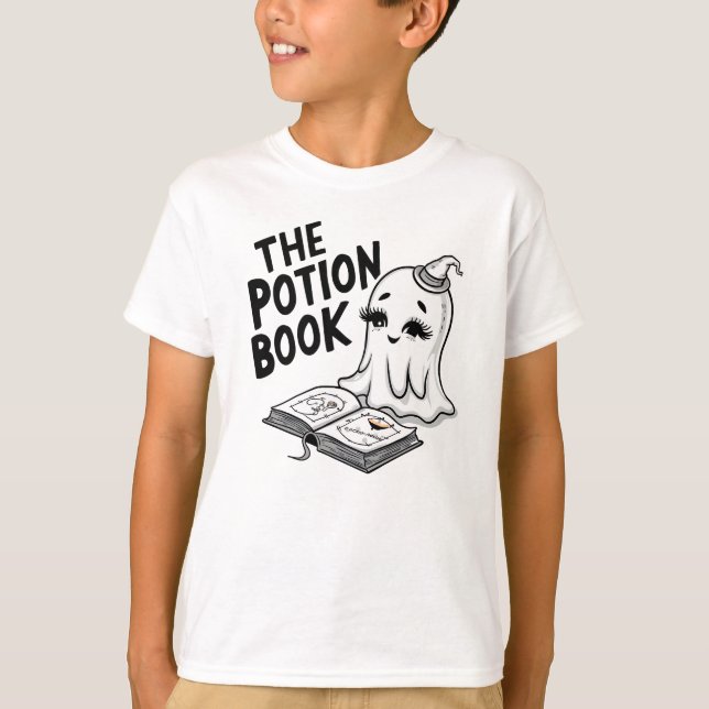 Camiseta O Livro Da Poção Para O Halloween (Frente)