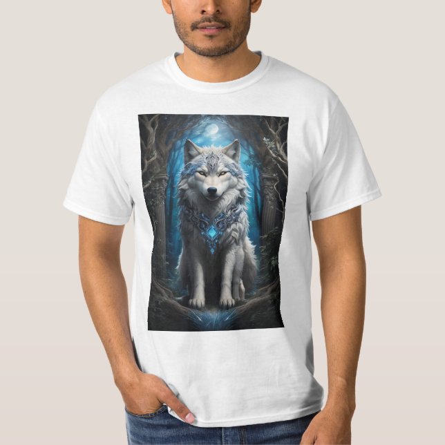 Camiseta O lobo azul (Frente)