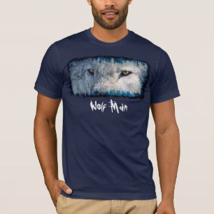 Camiseta O lobo cinzento Eyes o t-shirt do homem do lobo