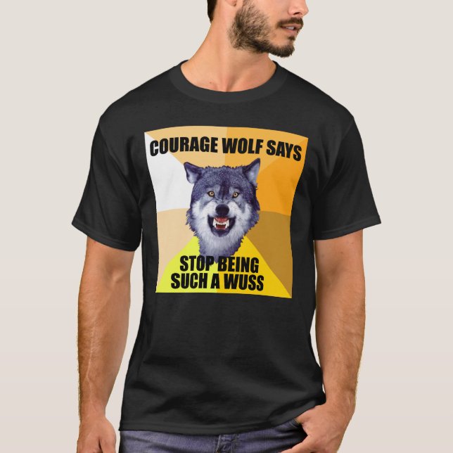 Camiseta O LOBO da CORAGEM diz (Frente)