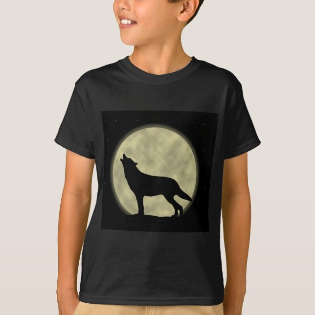 Camiseta O lobo do urro na noite (Frente)