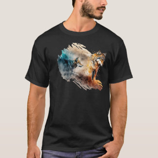Camiseta O lobo é o meu animal espiritual "simpático"