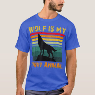 Camiseta O lobo é o meu espírito animal, lobos amantes