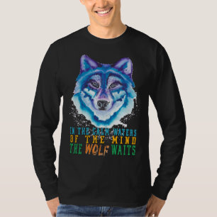 Camiseta O Lobo Espera  Rosto de Lobo  Vida Selvagem
