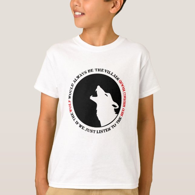 Camiseta O lobo seria sempre o vilão (Frente)