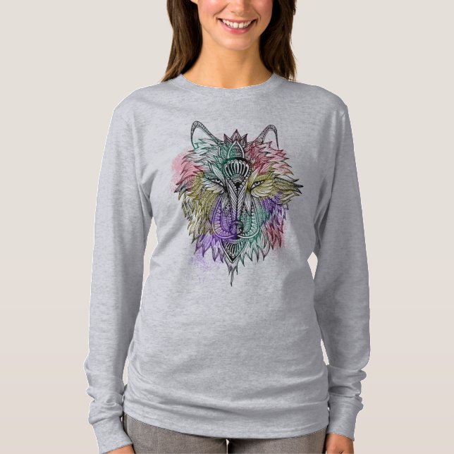 Camiseta O lobo solitário (Frente)