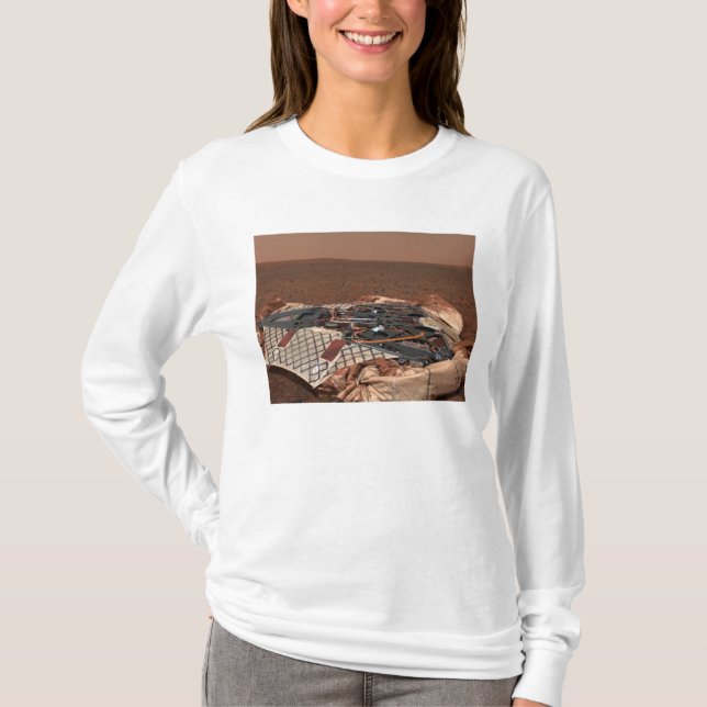 Camiseta O local de aterrissagem do veículo (Frente)