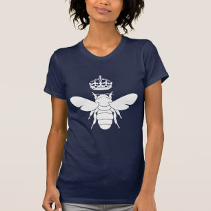 Camiseta O logotipo branco da abelha de rainha… é você 