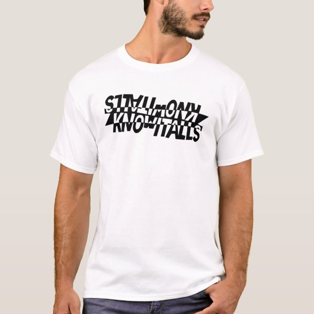 Camiseta O logotipo clássico espelho dos Sabichões (Frente)
