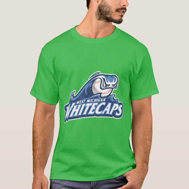 Camiseta O Logotipo do West Michigan Whitecaps (Frente)