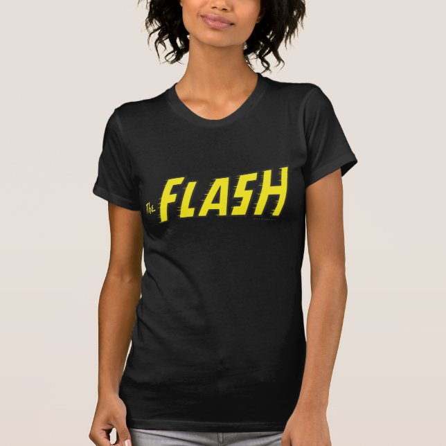 Camiseta O logotipo Flash é amarelo (Frente)