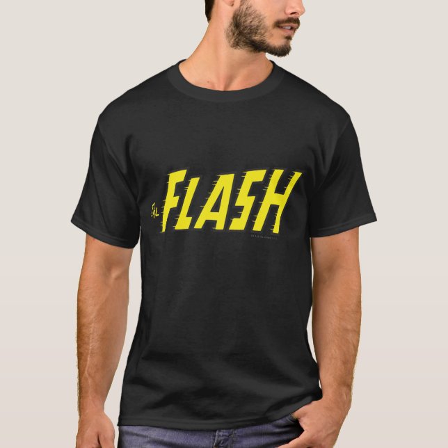 Camiseta O logotipo Flash é amarelo (Frente)