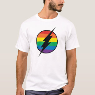 Camiseta O logotipo Flash Rainbow
