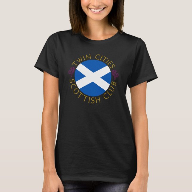 Camiseta O logotipo oficial do Scottish das cidades (Frente)