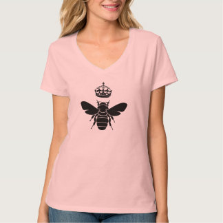 Camiseta O logotipo preto da abelha de rainha… é você uma