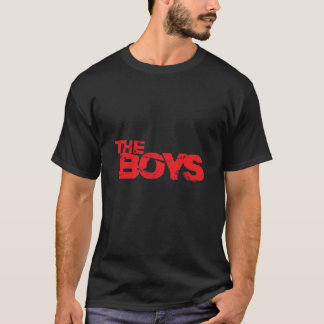Camiseta O logotipo vermelho preto dos meninos