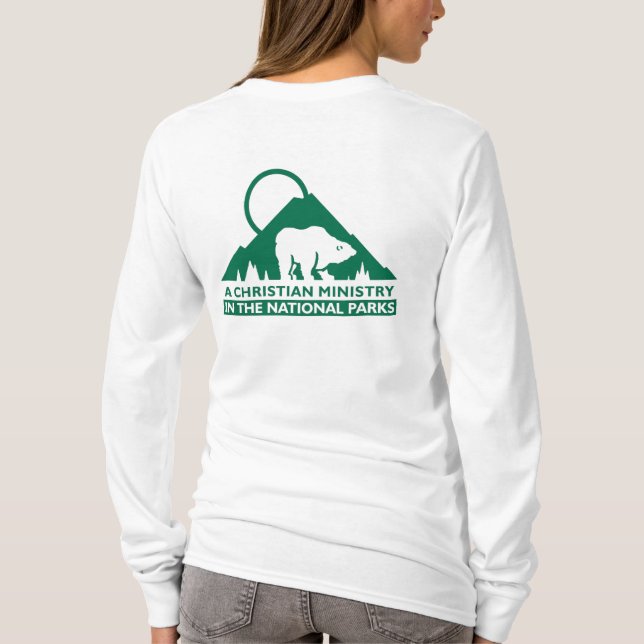 Camiseta O Longsleeve das mulheres do logotipo de ACMNP (Verso)