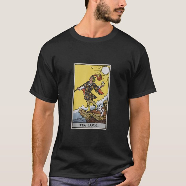 Camiseta O Louco Carta Tarot Pagã Bruxa Oculto Sorte Div (Frente)