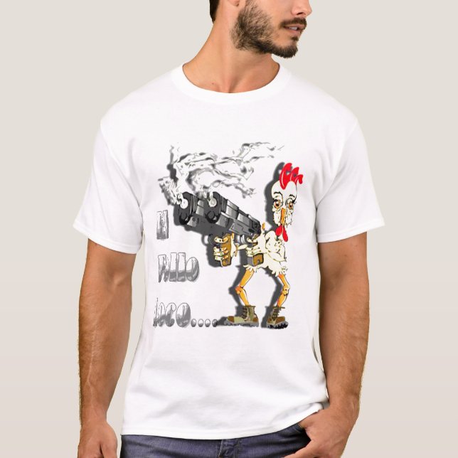 Camiseta O louco Pollo (Frente)