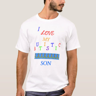 Camiseta O Love~Son autístico do pai! T-shirt do adulto do