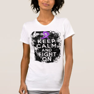Camiseta O lúpus mantem a calma e luta-a sobre