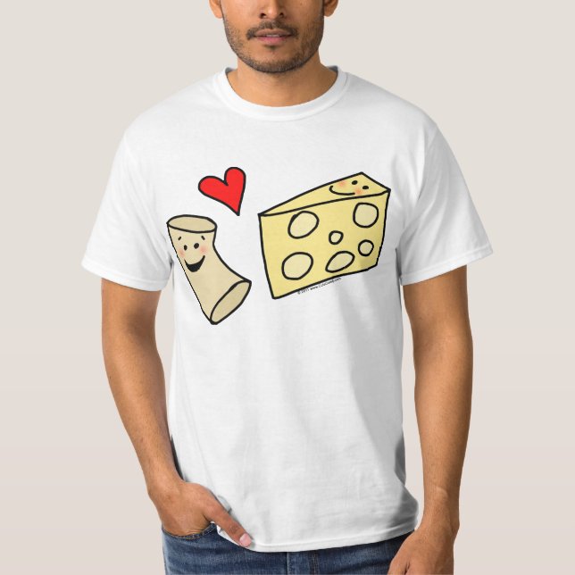 Camiseta O Mac ama o queijo, macarrão bonito engraçado + (Frente)