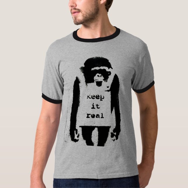 Camiseta O MACACO DIZ MANTEM-NO real (Frente)