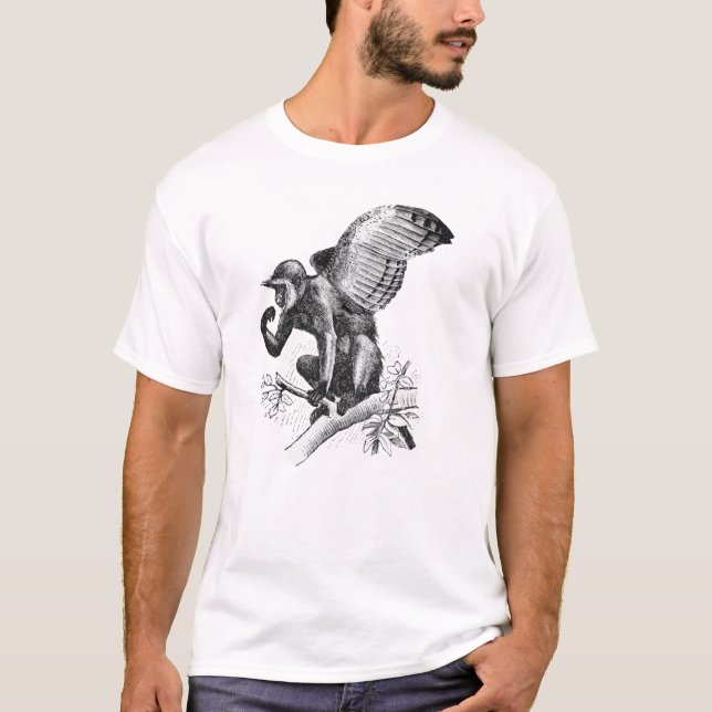 Camiseta O macaco do vôo do sequaz (Frente)