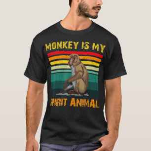 Camiseta O macaco é o meu espírito animal, macacos amantes