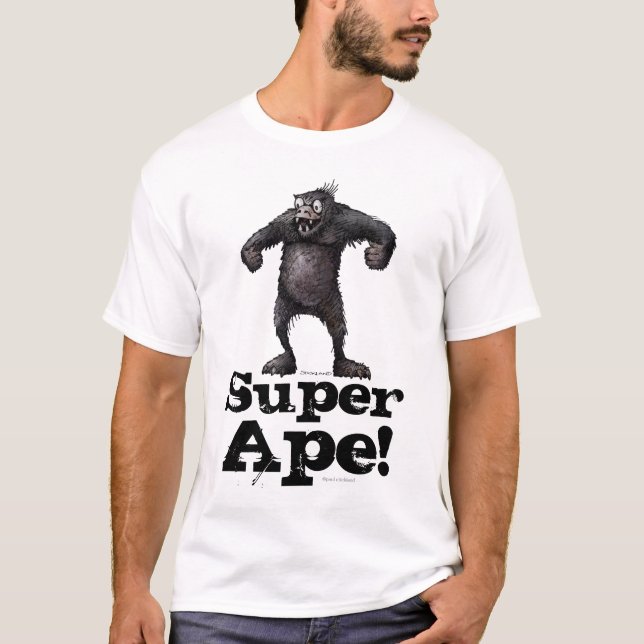Camiseta O macaco feito sob encomenda dos homens engraçados (Frente)