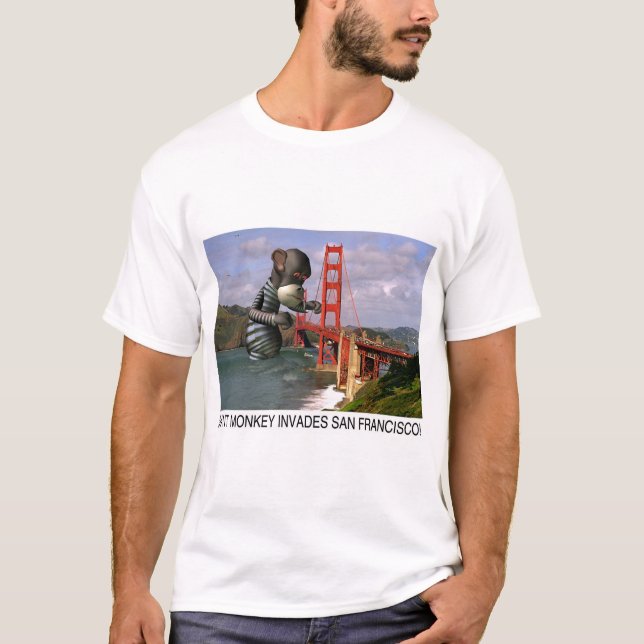 Camiseta O macaco gigante invade San Francisco (o t-shirt) (Frente)