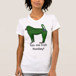 Camiseta O macaco IRLANDÊS, beija-me macaco irlandês!
