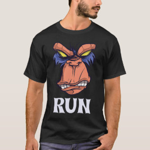 Camiseta O Macaco Irritado Diz Que Corre Em Corrida, Miss H